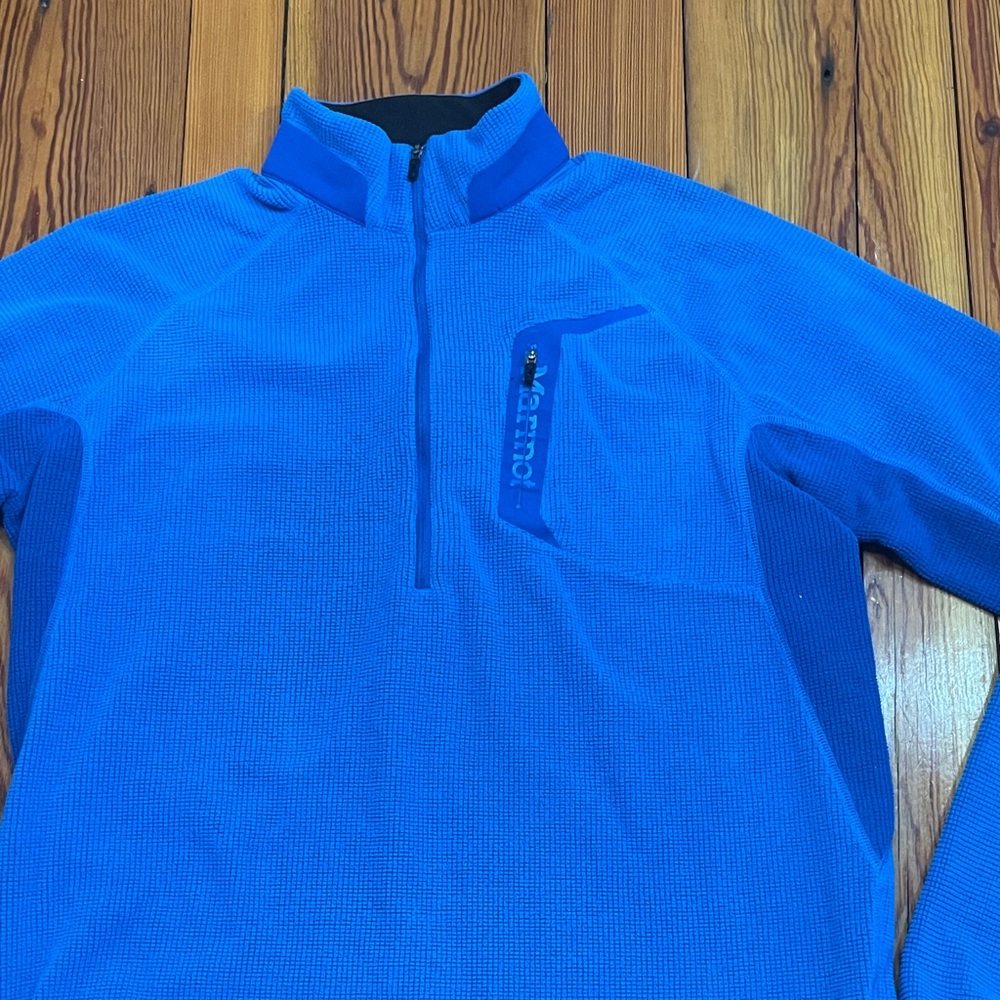 Marmot size medium Blue Quarter-Zip fleece pullover
